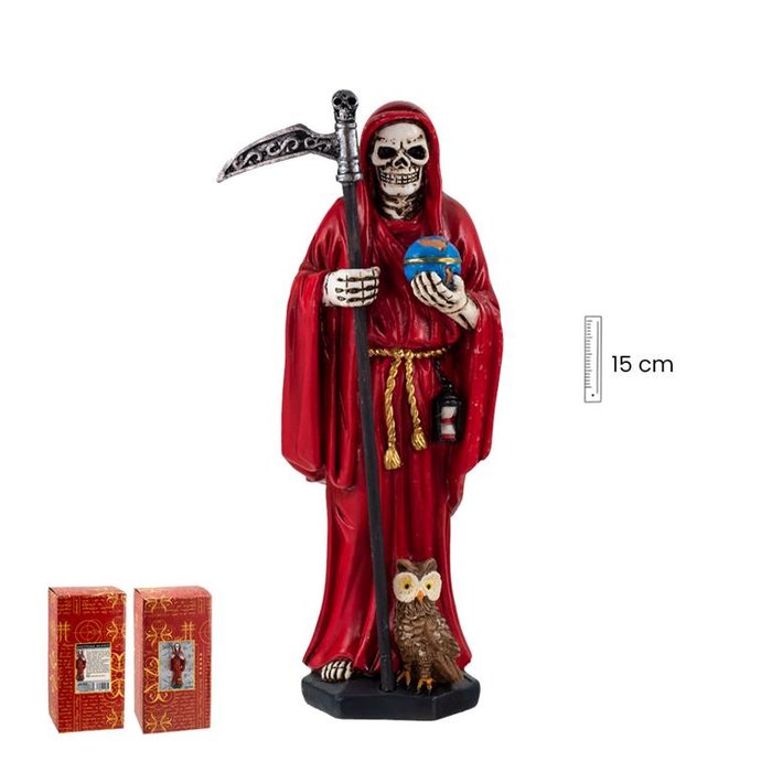 FIGURA SANTA MUERTE 15 CM ROJA | FIGURAS ESOTERICAS JAVIER | 1 UNIDAD | 8435266124399