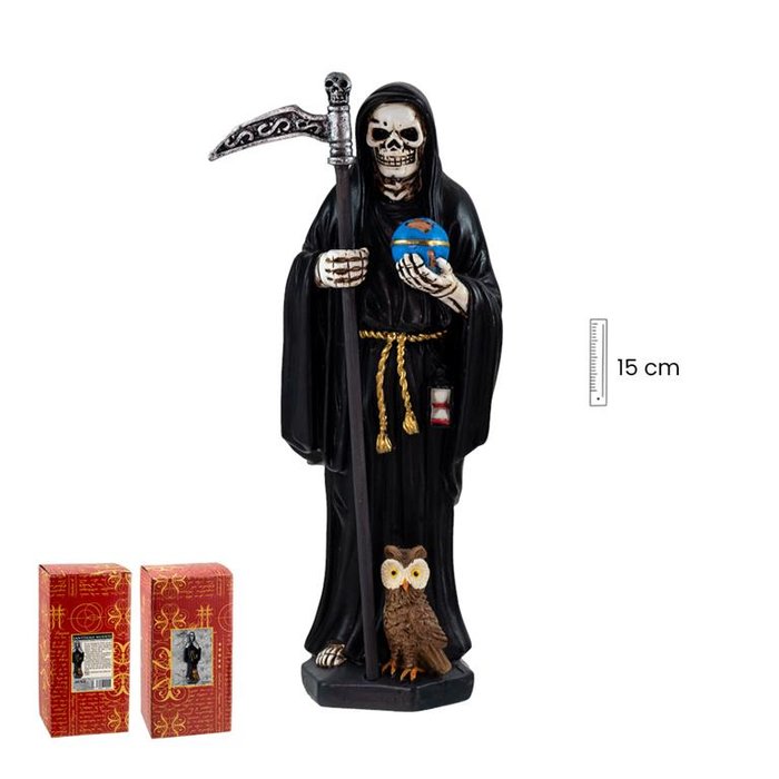 Figura Santa Muerte 15 cm Negro - Figuras Esotéricas Javier