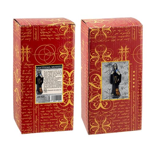 Figura Santa Muerte 15 cm Negro - Figuras Esotéricas Javier