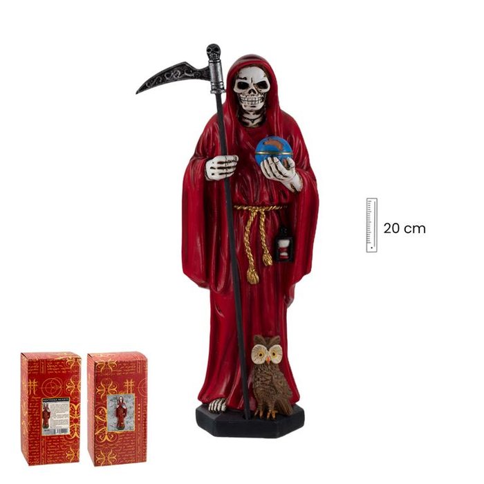 Figura Santa Muerte 20 cm roja - Figuras Esotéricas Javier