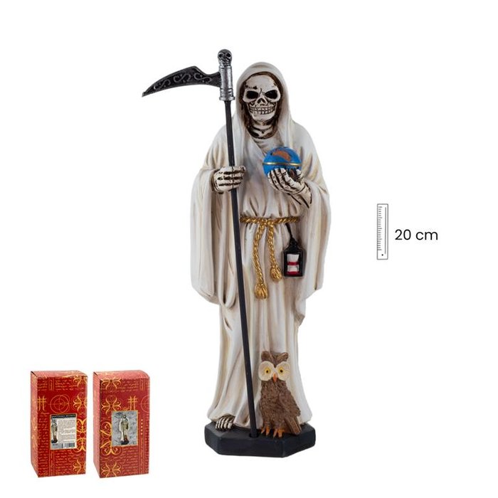 Figura Santa Muerte 20 cm blanca - Figuras Esotéricas