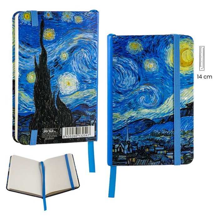 Bloc Liso 9x14 Noche Estrellada, pack 6 unidades