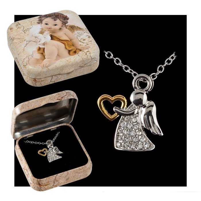 COLGANTE ANGEL CON CORAZON | PAPELERIA JAVIER | 1 UNIDAD | 8435266136842 Imagen principal del producto