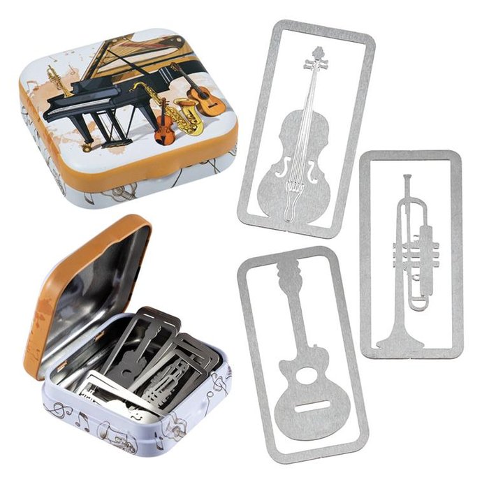 Set 12 Clips Acero Instrumentos Musicales PAPELERIA JAVIER Imagen principal del producto