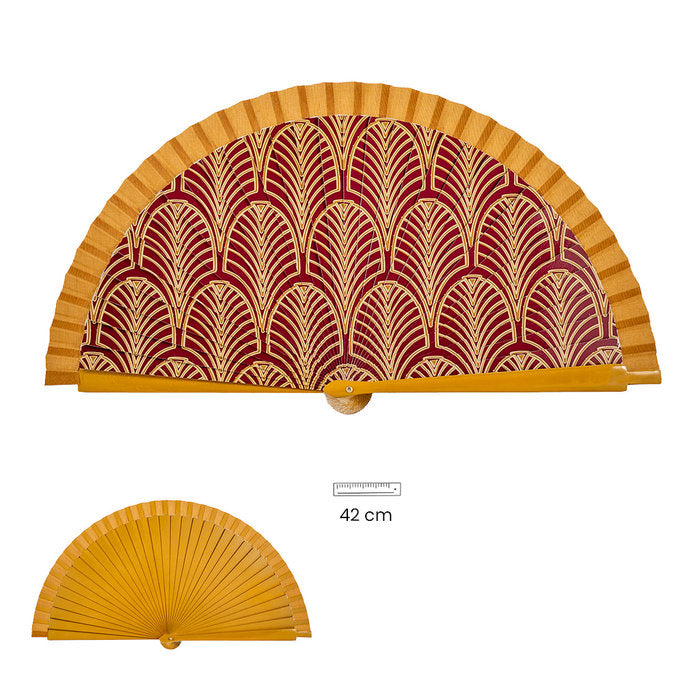 ABANICO ART DECO HOJAS | PAPELERIA JAVIER | 1 UNIDAD | 8435266158004 Imagen principal del producto