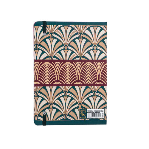 Libreta cuadros borde color A5 Art Déco, pack 6 unidades