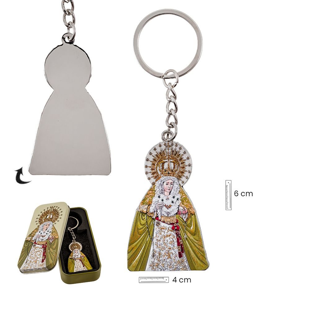 Llavero Virgen Macarena en Lata PAPELERIA JAVIER Imagen principal del producto
