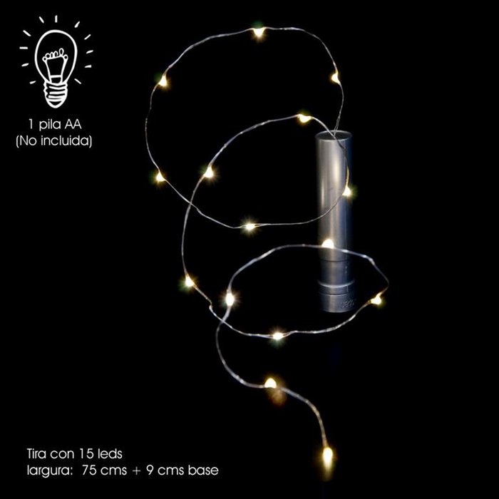 TIRA CON 15 LEDS | NAVIDAD JAVIER | 1 UNIDAD | 8435266172437 Imagen principal del producto