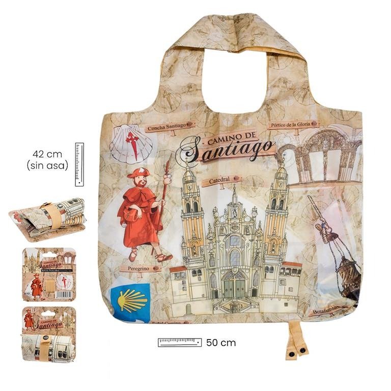 BOLSA PLEGABLE CAMINO DE SANTIAGO | SOUVENIR JAVIER Imagen principal del producto