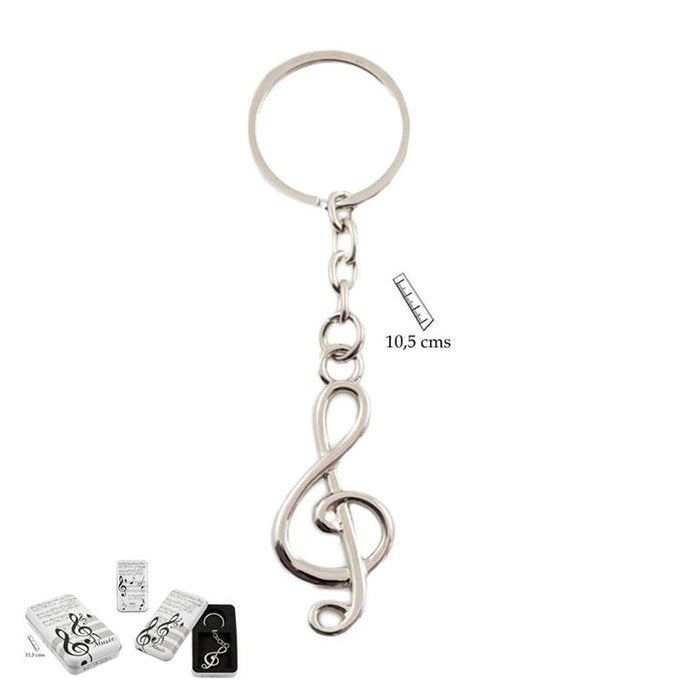 LLAVERO EN LATA CLAVE MUSICA | PAPELERIA JAVIER | 1 UNIDAD | 8435266198901 Imagen principal del producto