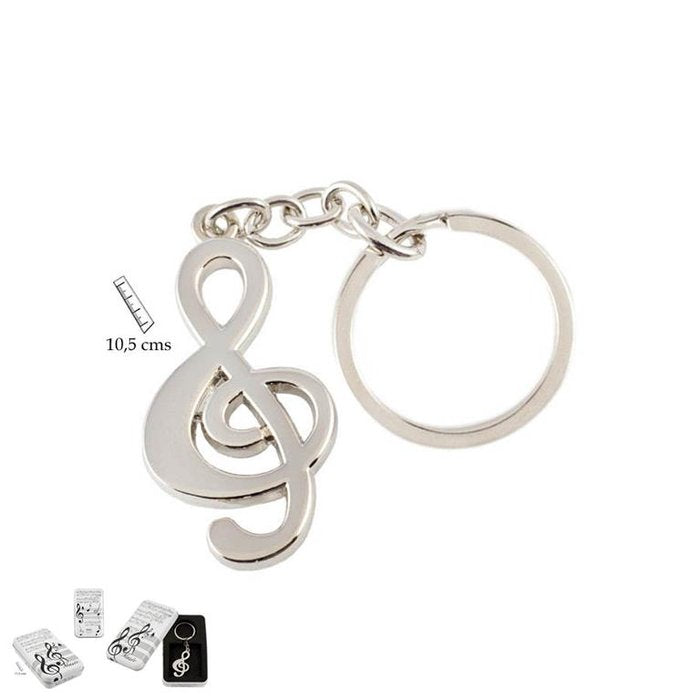 LLAVERO EN LATA CLAVE PLANA MUSICA | PAPELERIA JAVIER | 1 UNIDAD | 8435266198925 Imagen principal del producto