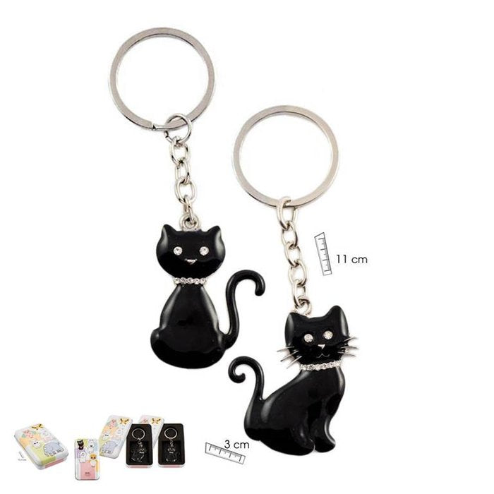 LLAVERO GATO NEGRO EN CAJA MODELOS SURTIDOS | PAPELERIA JAVIER | 1 UNIDAD | 8435266199076 Imagen principal del producto