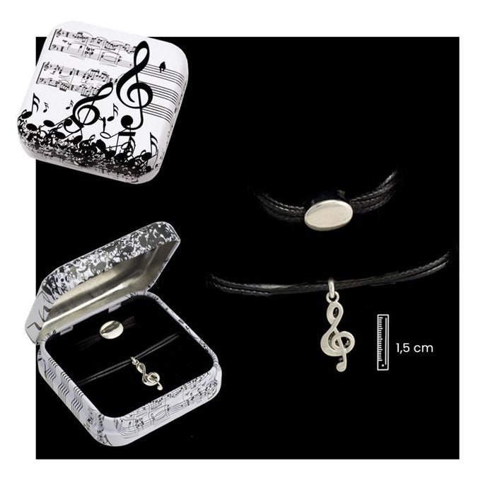 PULSERA CLAVE DE SOL NEGRO | PAPELERIA JAVIER | 1 UNIDAD | 8435266199465 Imagen principal del producto
