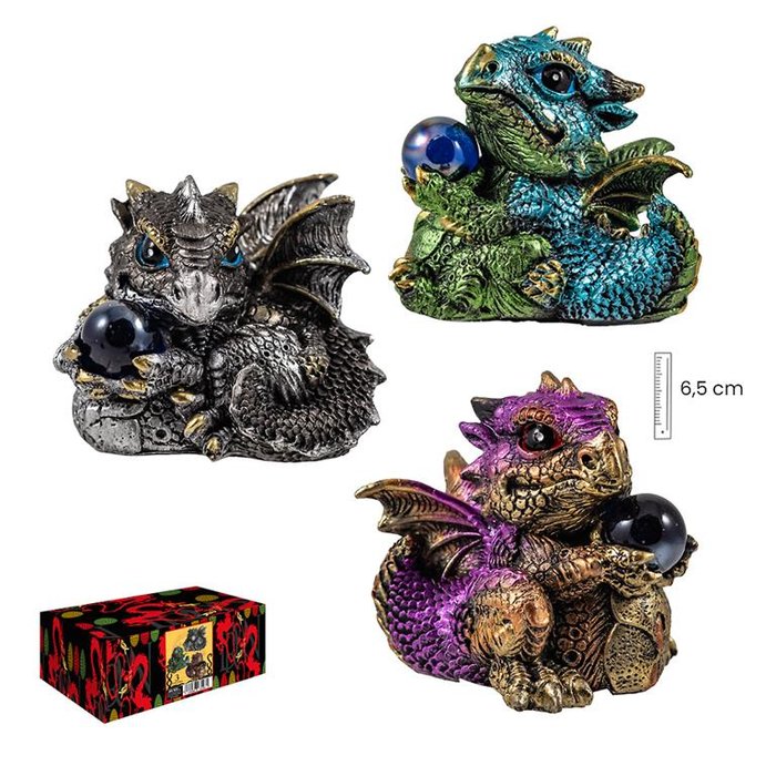 Dragon con Bola de Cristal 6 cm Figuras Esotéricas Javier Pack 3 Surtidos Imagen principal del producto