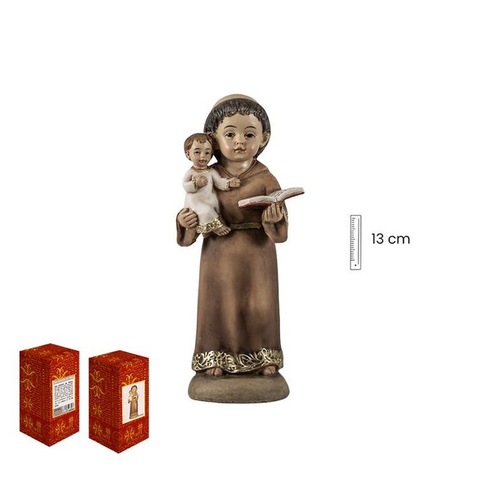 FIGURA SAN ANTONIO CON NIÑO INFANTIL 13 CM | FIGURAS SANTOS JAVIER | 1 UNIDAD | 8435266233077 Imagen principal del producto