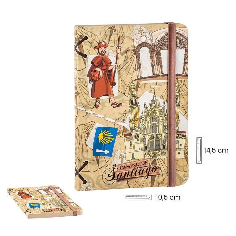AGENDA BORDE COLOR CAMINO SANTIAGO A6 10,5 X 1 X 15 | SOUVENIR JAVIER Imagen principal del producto