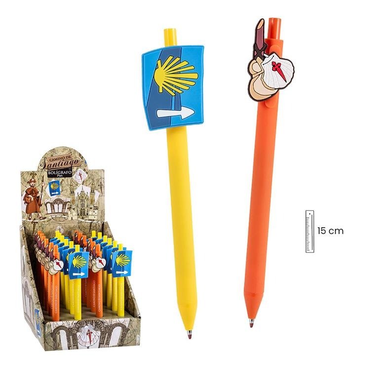 Bolígrafo Silicona Camino Santiago Marca Souvenir Javier