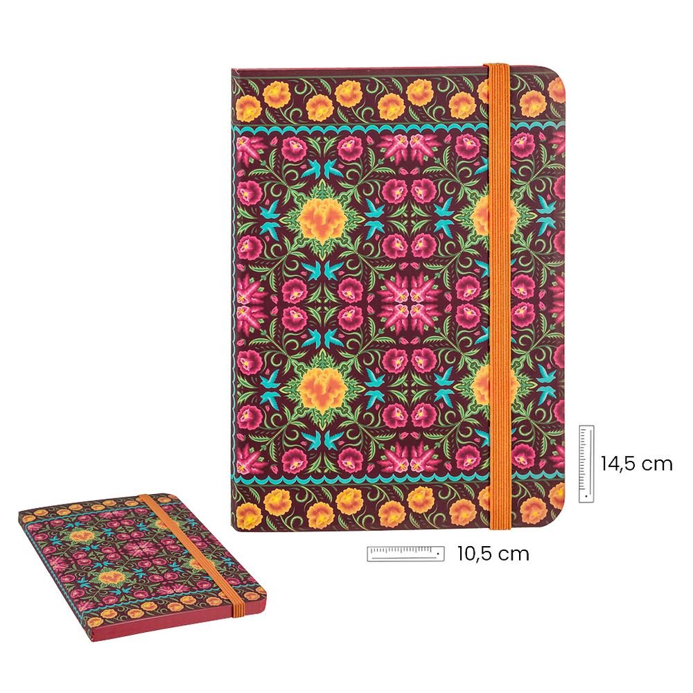 Libreta A6 Frida Kahlo Mosaico Oscuro PAPELERIA JAVIER Imagen principal del producto