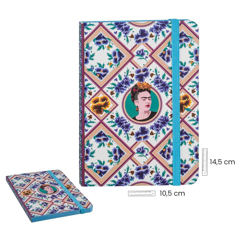 Libreta A6 Frida Kahlo Flores Azul PAPELERIA JAVIER Imagen principal del producto
