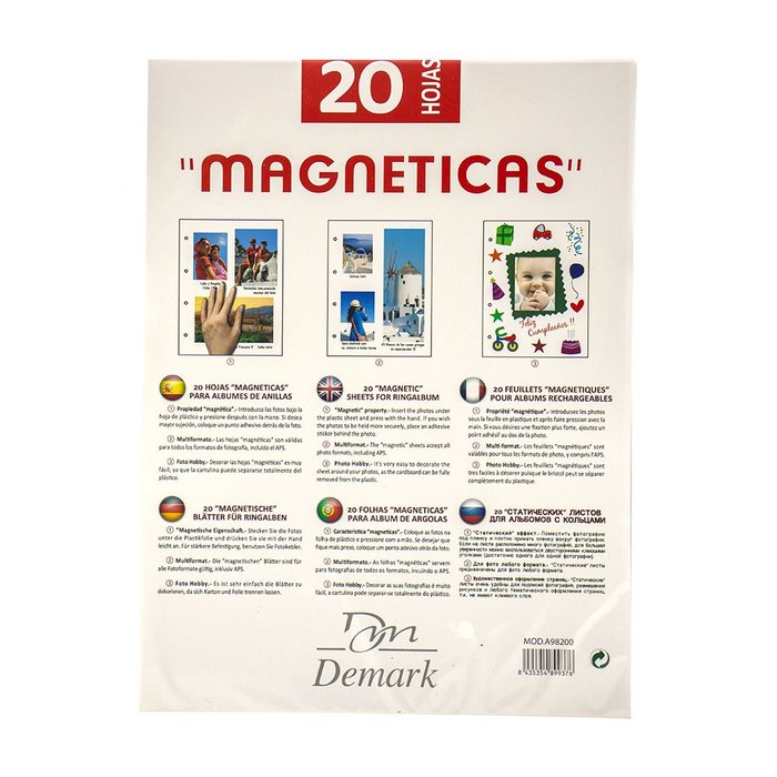 HOJAS MAGNETICAS 9820 | 1 UNIDADES | (DEMARK) Imagen principal del producto