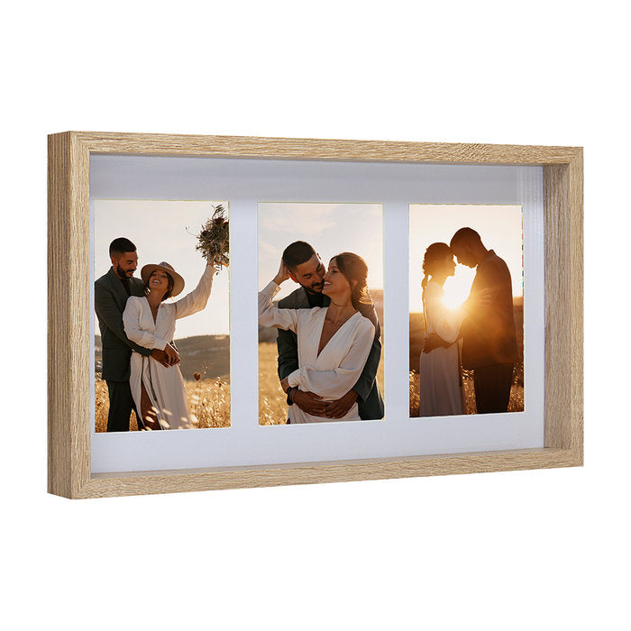 MARCO MULTIPLE MADERA CON PASPARTU SOBREMESA 42,9X23,9 CM | 1 UNIDADES | (DEMARK)