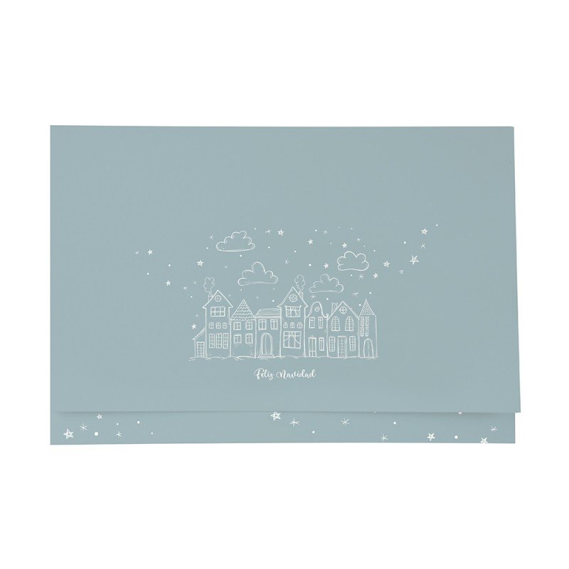 Carpeta de Cartulina para Fotos 15x20 cm Feliz Navidad Azul DEMARK