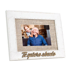 MARCO DE MADERA CON PASPARTU 13X18 TE QUIERO ABUELO | 1 UNIDADES | (DEMARK)