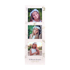 MARCO DE FOREX CON IMAN FOTOS 7X7 CM COMUNION TRIPLE | 1 UNIDADES | (DEMARK)