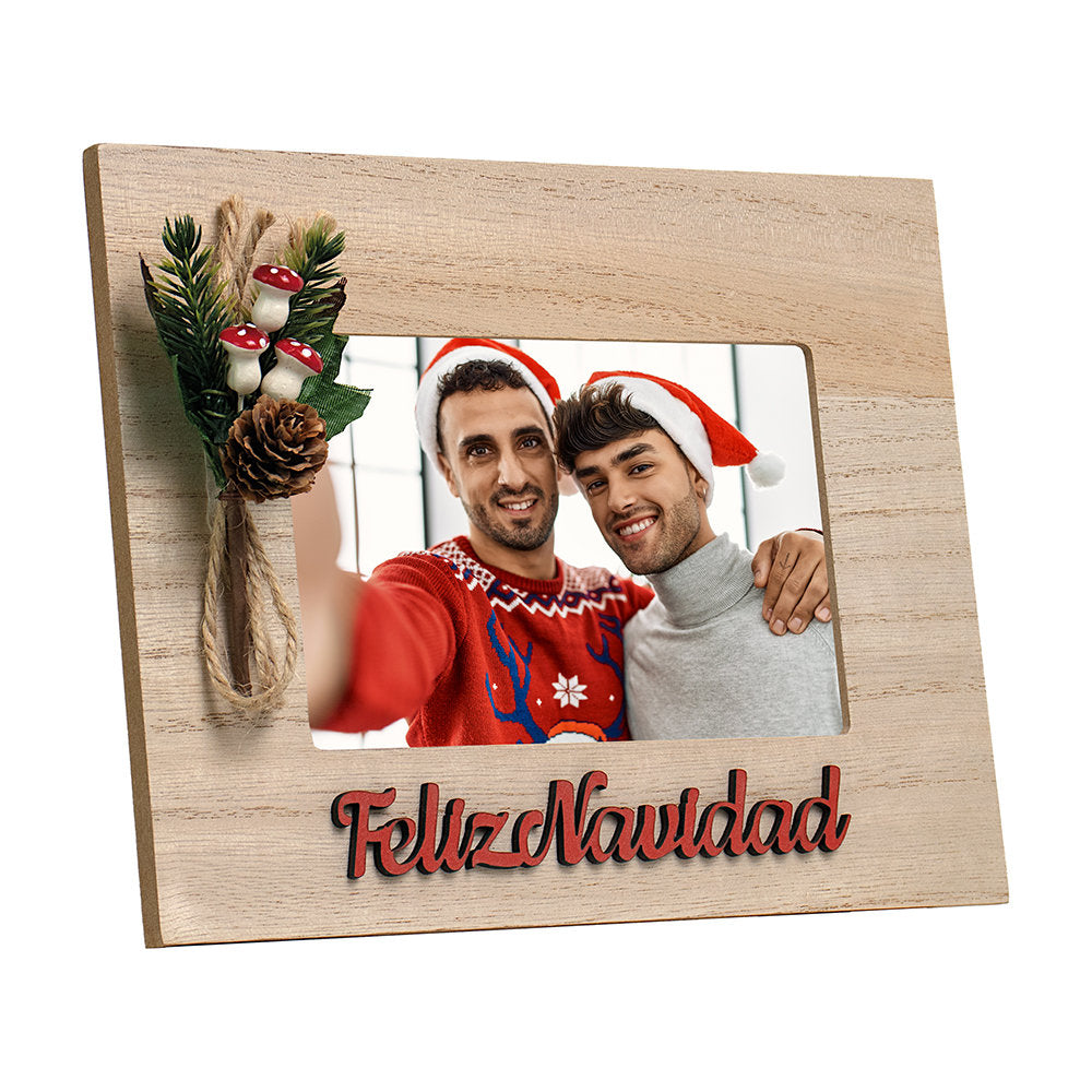 Marco Madera Navidad 10x15 Horizontal Ramillete 3D DEMARK Imagen principal del producto