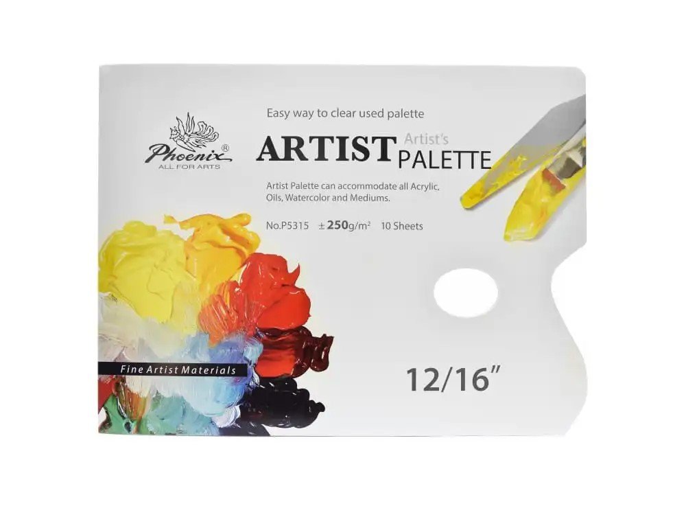 Paletas papel rectángulo Phoenixart 23x30cm 250 g/m²