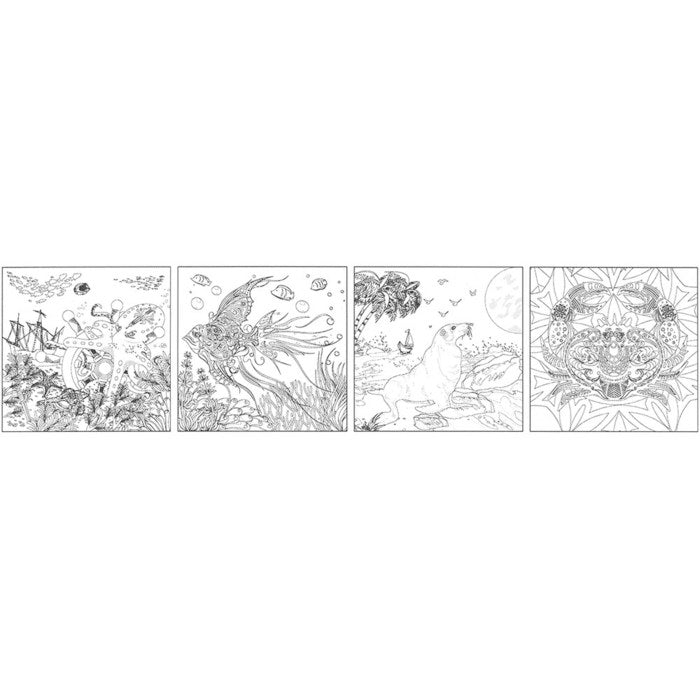 COLORING BOARD (4PCS/SET) 25X25 MARINE SERIES | 1 UNIDADES | (PHOENIXART)