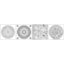 COLORING BOARD (4PCS/SET) 25X25 MANDALA SERIES | 1 UNIDADES | (PHOENIXART)