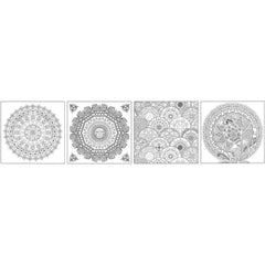 COLORING BOARD (4PCS/SET) 25X25 MANDALA SERIES | 1 UNIDADES | (PHOENIXART)