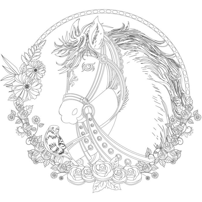 Panel Coloring 30x30 Caballo Phoenixart Imagen principal del producto