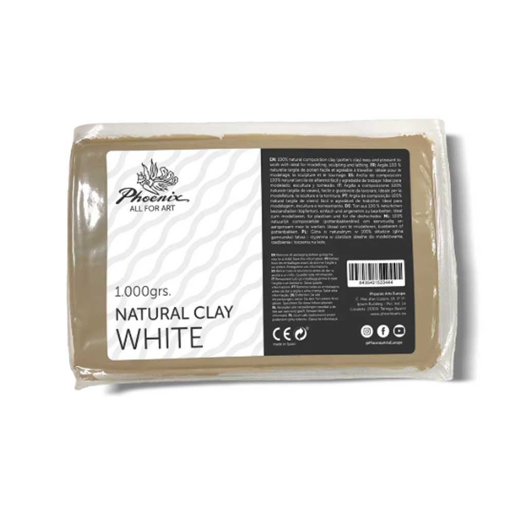 Arcilla Natural Blanca 1 kg Phoenixart