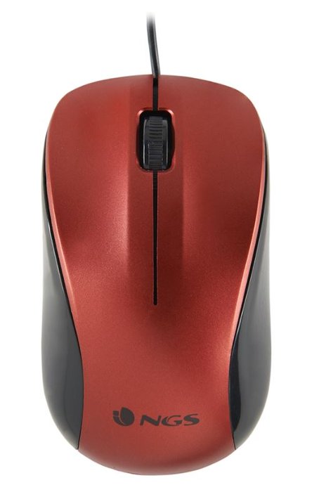 Ratón óptico con cable 1200 dpi Rojo NGS Lurbe Group S.A.