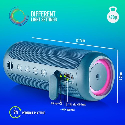 Altavoz portátil Bluetooth impermeable NGS azul