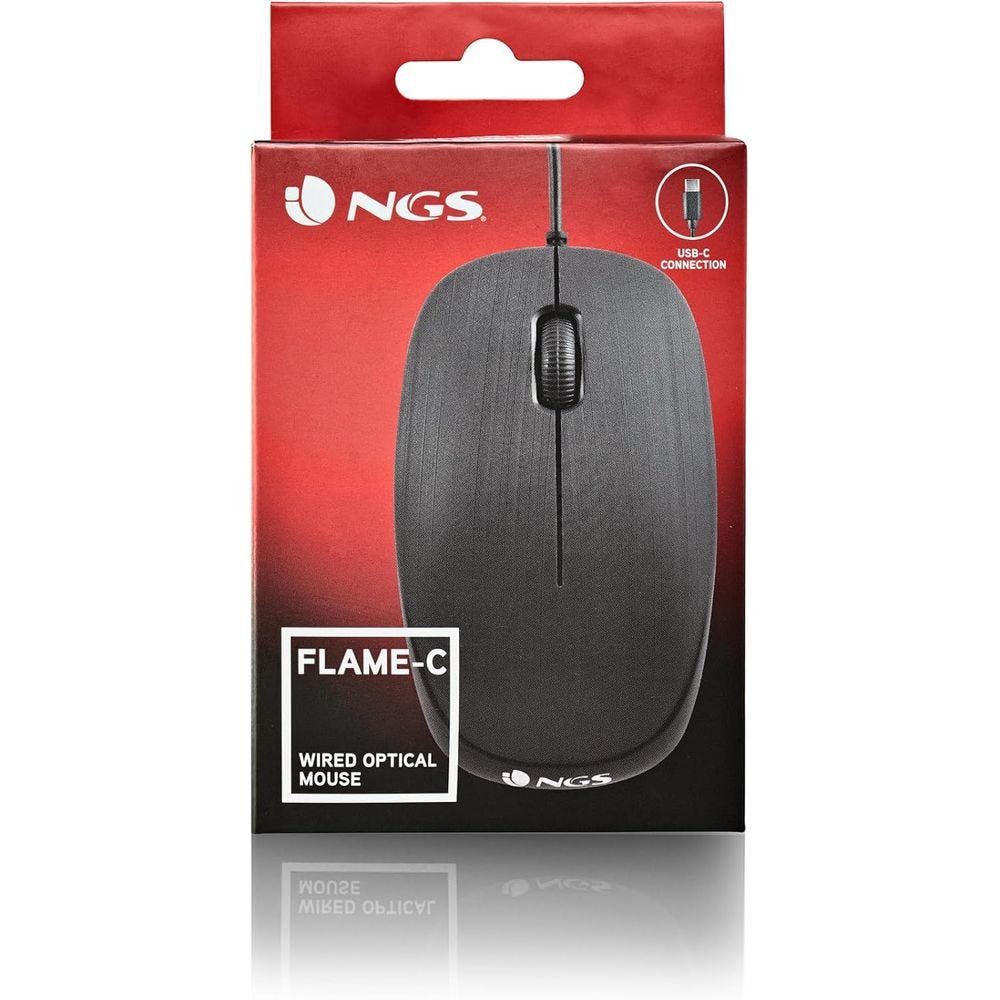 Ratón óptico USB-C NGS Flame-C negro