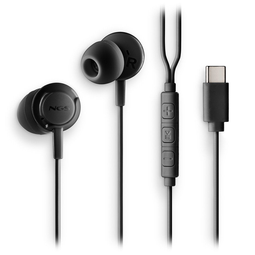 Auriculares Intraurales Cable Microfono Tipo Usb-c Negros Lurbe Group S.A. NGS