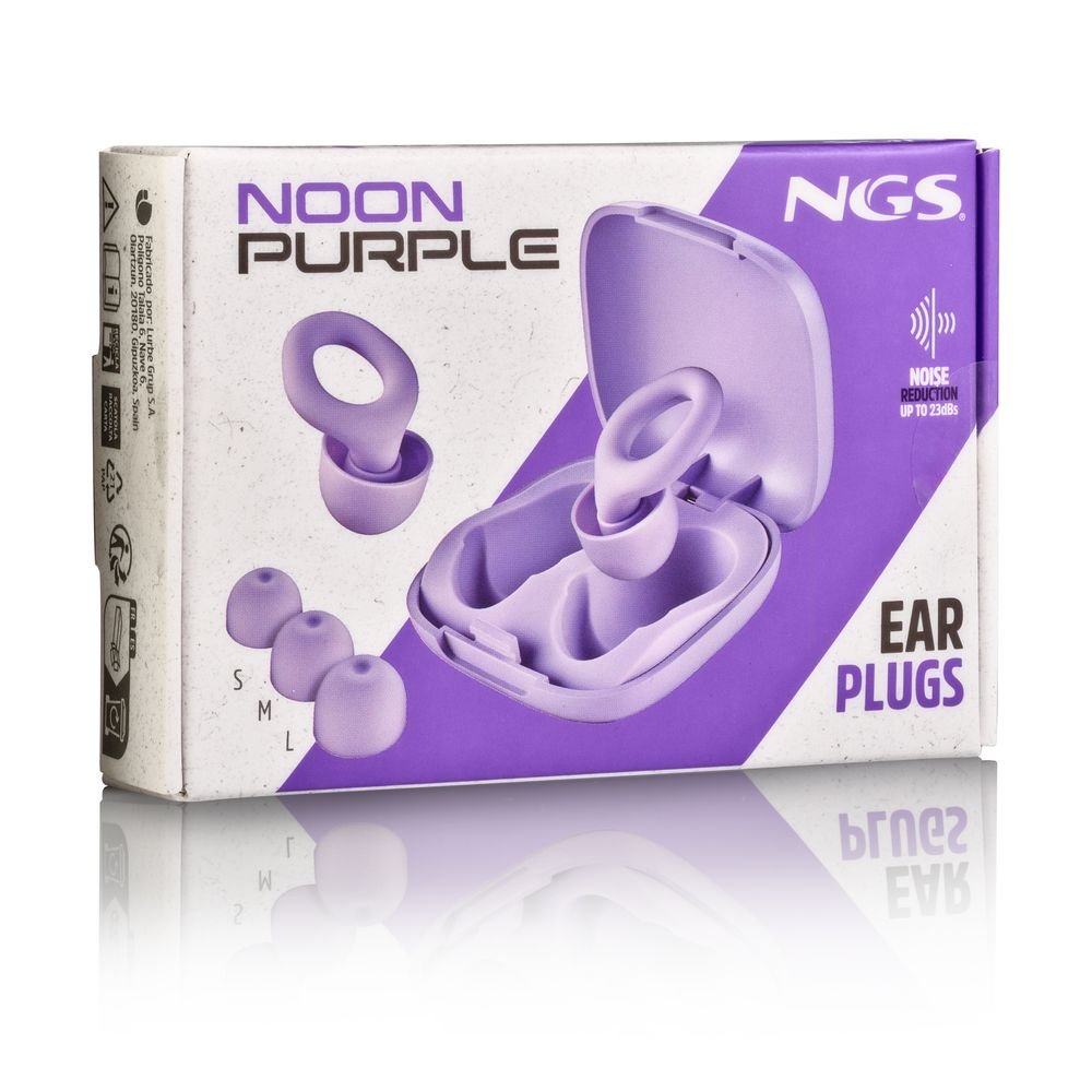 Tapones silicona para los oídos Lurbe Group S.A. NGS con funda y almohadillas lila Imagen principal del producto