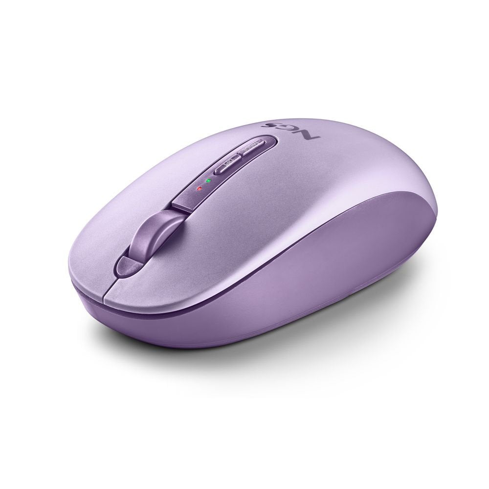 Ratón inalámbrico Bluetooth silencioso ergonómico morado NGS
