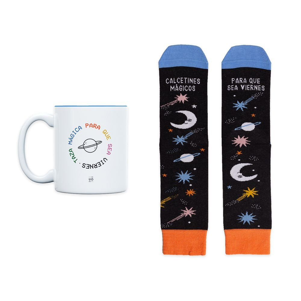 KIT TAZA + CALCETINES MAGICOS PARA QUE SEA VIERNES 36-41 | UO | 1 UNIDAD | 8435449360750 Imagen principal del producto