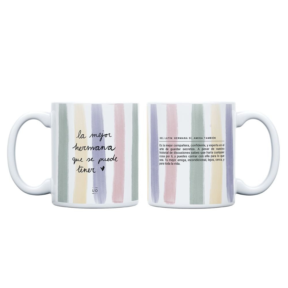 TAZA LA MEJOR HERMANA QUE SE PUEDE TENER | UO | 1 UNIDAD | 8435449367711 Imagen principal del producto
