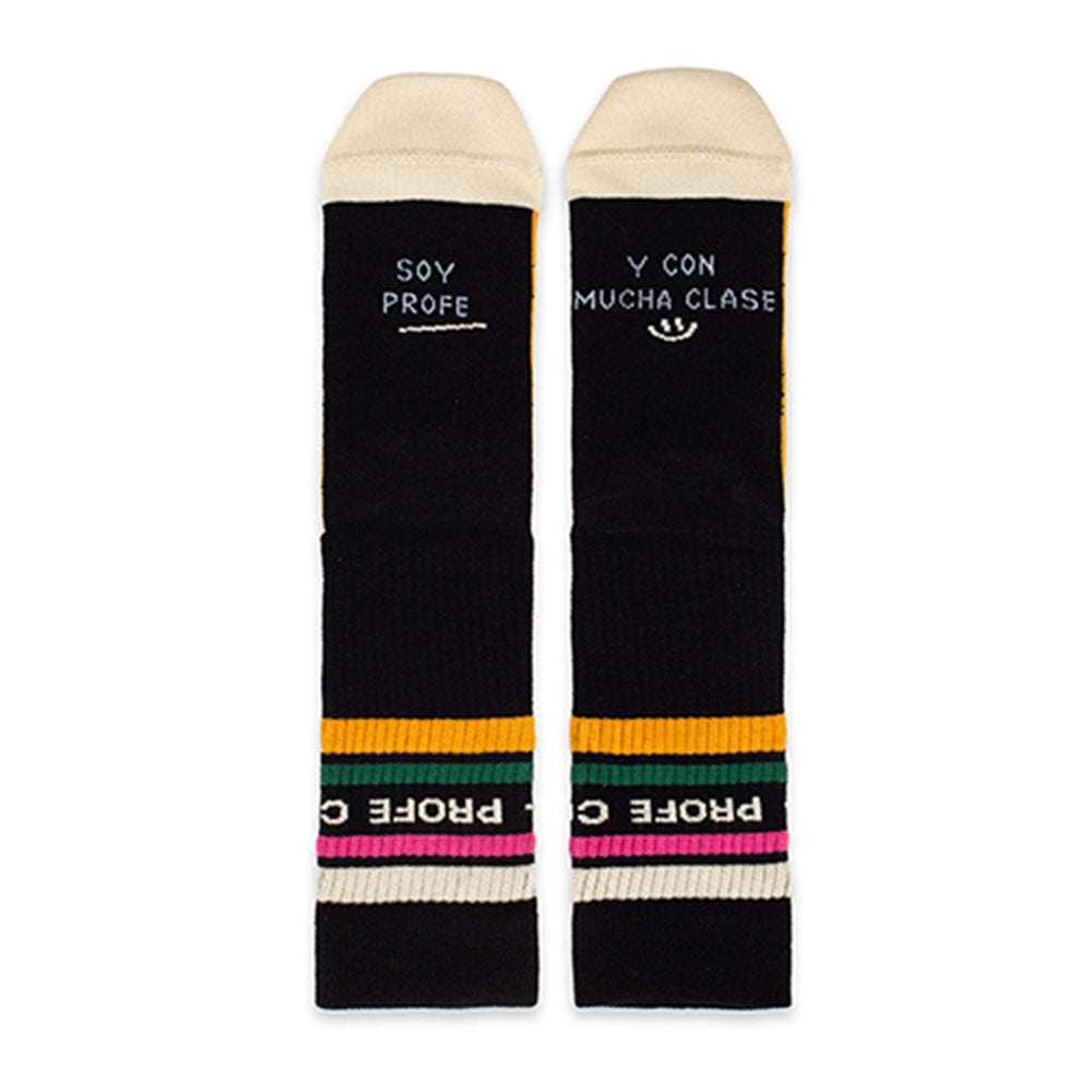 CALCETINES SOY PROFE Y CON MUCHA CLASE TALLA 42-46 | UO | 1 UNIDAD | 8435449374924 Imagen principal del producto