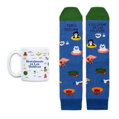 KIT TAZA + CALCETINES TIERRA TRAGAME TALLA 42-46 | UO | 1 UNIDAD | 8435449376492 Imagen principal del producto
