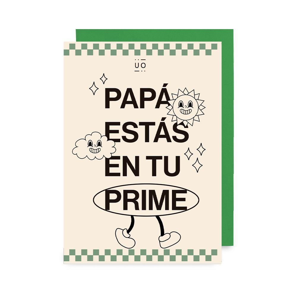 POSTAL PAPA ESTAS EN TU PRIME | UO | 1 UNIDAD | 8435449377239 Imagen principal del producto