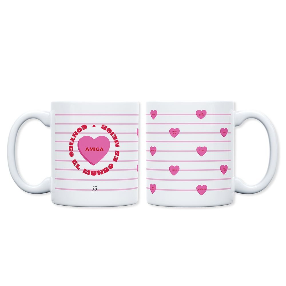 TAZA AMIGA CONTIGO EL MUNDO ES MEJOR | UO | 1 UNIDAD | 8435449379066
