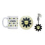 KIT TAZA + POSAVASOS + LLAVERO MI GATO MANDA YO OBEDEZCO | UO | 1 UNIDAD | 8435449379387