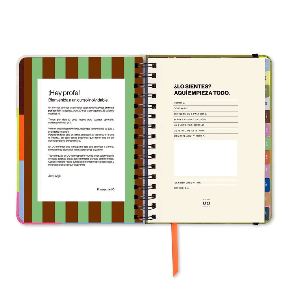 Agenda escolar Profe con mucha clase semana vista 2026-2027 UO Agendas