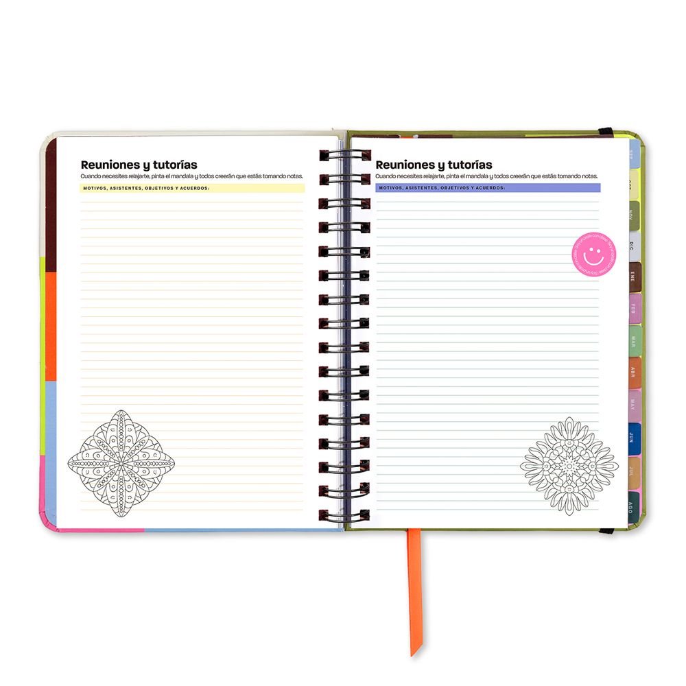 Agenda escolar Profe con mucha clase semana vista 2026-2027 UO Agendas